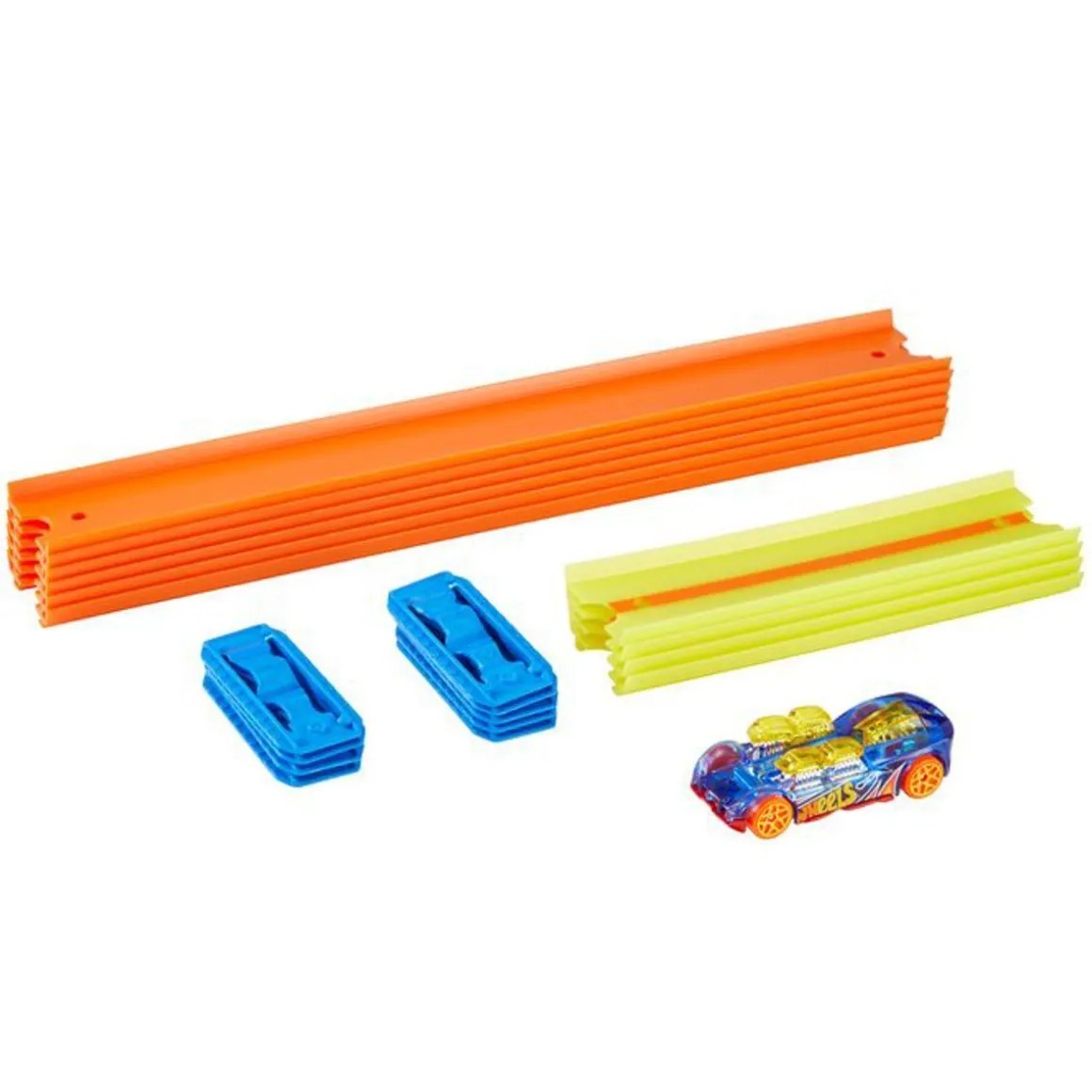 HOT WHEELS TRACK BUILDER BASIC TRACK W. CAR PACK GVG13