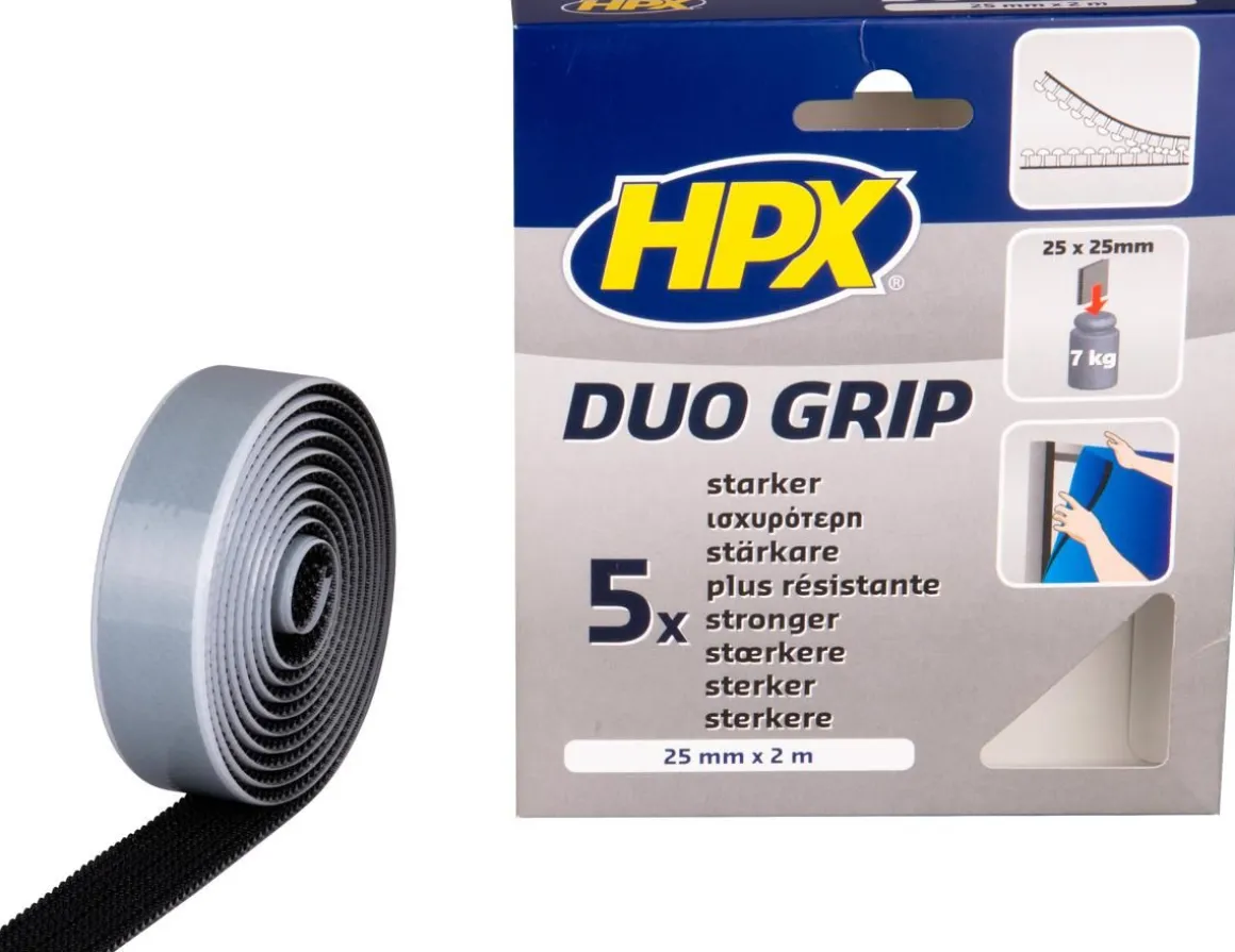 HPX DUO GRIP KIINNITYSNAUHA 25MMX2M MUSTA
