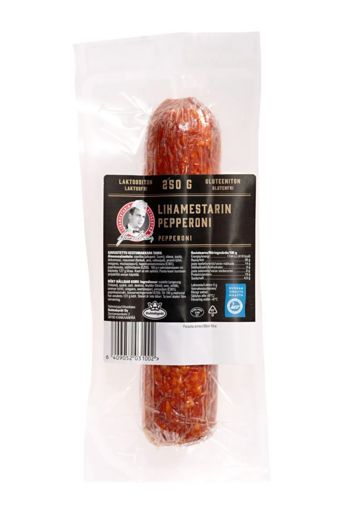 HUHTAHYVÄT LIHAMESTARIN PEPPERONI TANKO 250 G