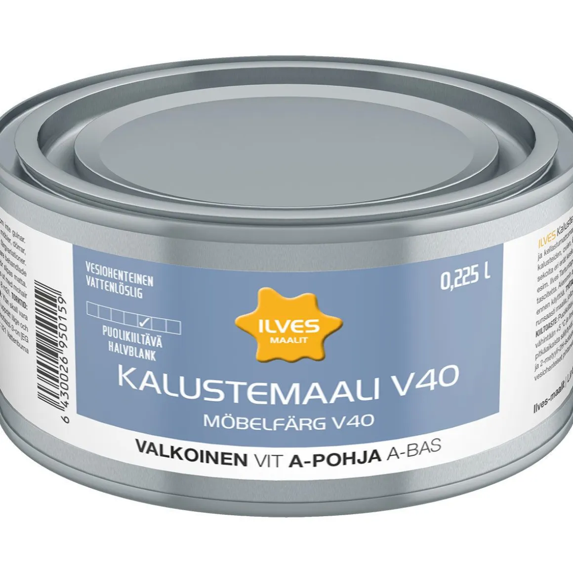 ILVES KALUSTEMAALI V40 A-POHJA 225 ML