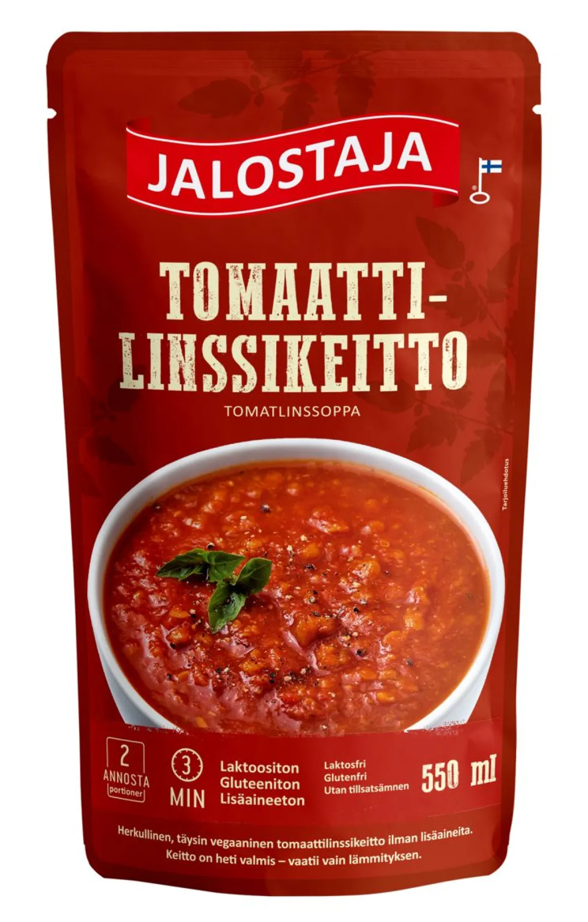 JALOSTAJA TOMAATTI-LINSSIKEITTO 550 ML