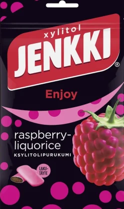 JENKKI TWISTED PURUKUMI RASPBERRY-LIQUORICE 100 G