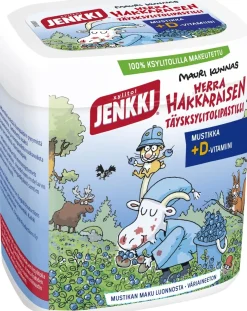 JENKKI HERRA HAKKARAINEN MUSTIKKA +D VITAMIINI 45 G TÄYSKSYLITOLIPASTILLI