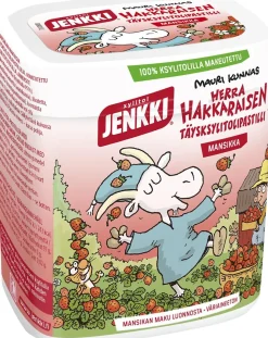 JENKKI HERRA HAKKARAISEN MANSIKKA TÄYSKSYLITOLIPASTILLI  55 G