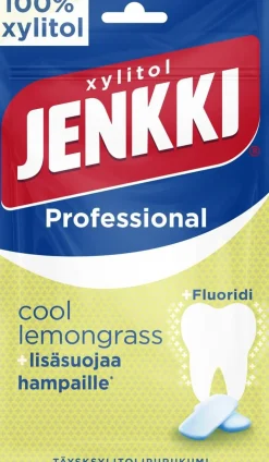 JENKKI PROFESSIONAL COOL LEMONGRASS +FLUORIDI TÄYSKSYLITOLIPASTILLI 90 G