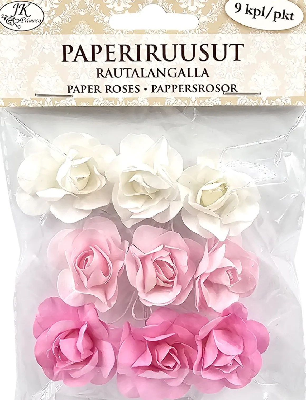 J.K. PRIMECO PAPERIRUUSUT PINKKILAJITELMA 9KPL