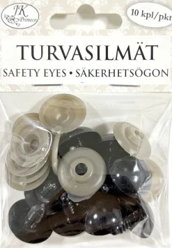 J.K. PRIMECO TURVASILMÄT 20MM MUSTA 10KPL