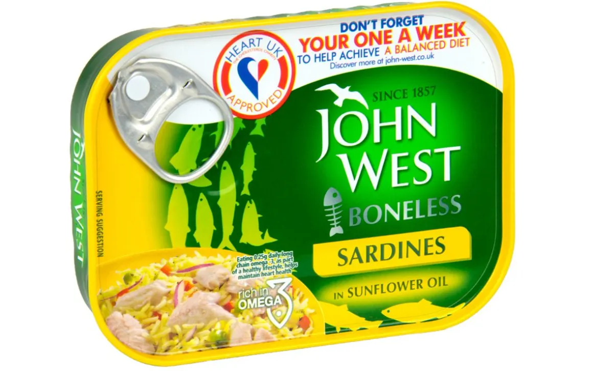 JOHN WEST SARDIINIT AURINK ÖLJYSSÄ 95 G