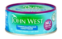 JOHN WEST VALUTETTUJA TONNIKALAPALOJA VEDESSÄ 120 G