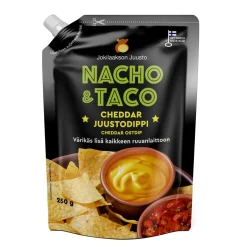JOKILAAKSON NACHO & TACO CHEDDARJUUSTODIPPI 250 G