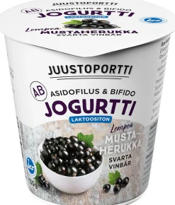 JUUSTOPORTTI AB-JOGURTTI MUSTAHERKUKKA LAKTON 150 G