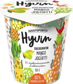 JUUSTOPORTTI HYVIN SOKEROIMATON JOGURTTI MANGO LAKTON 150 G