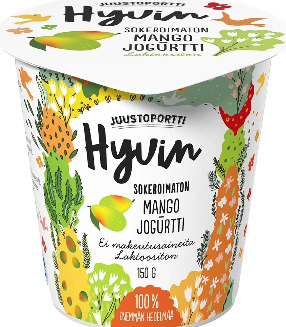 JUUSTOPORTTI HYVIN SOKEROIMATON JOGURTTI MANGO LAKTON 150 G