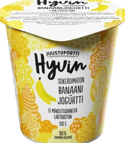 JUUSTOPORTTI HYVIN SOKEROIMATON JOGURTTI BANAANI LAKTON 150 G