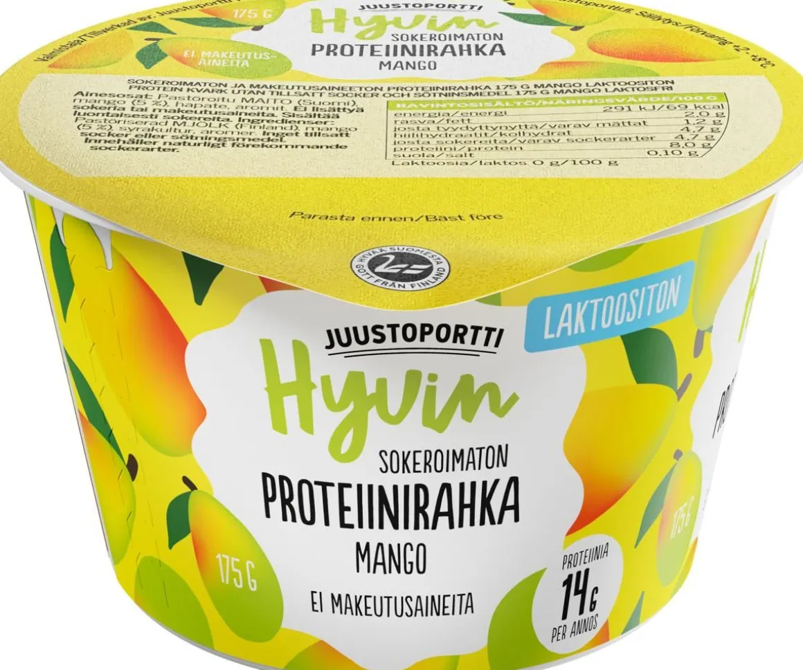 JUUSTOPORTTI HYVIN PROTEIINIRAHKA MANGO LAKTON 175 G
