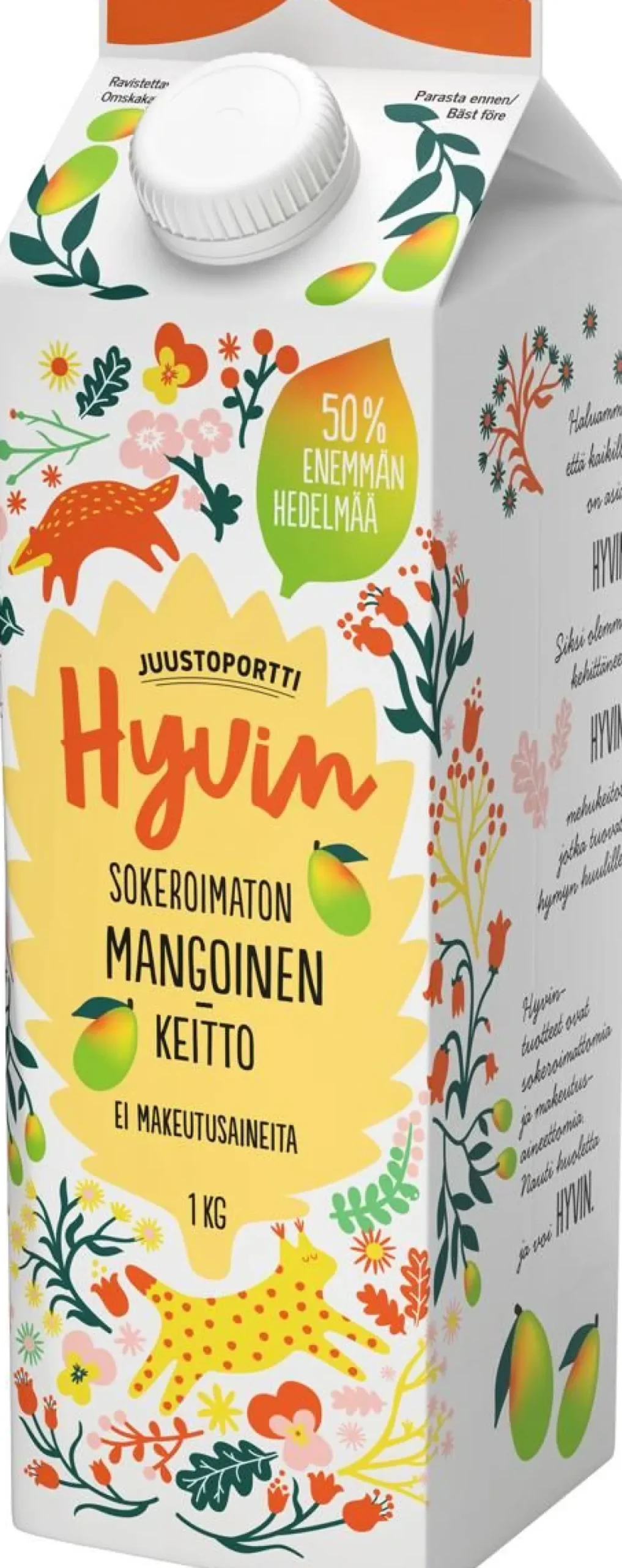 JUUSTOPORTTI HYVIN SOKEROIMATON MANGOINEN KEITTO 1KG