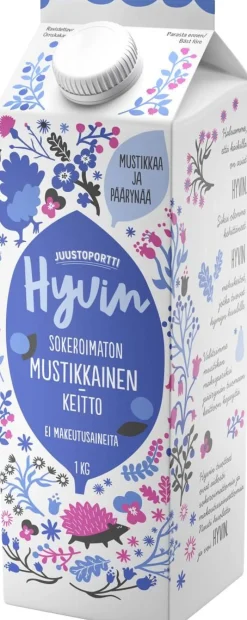 JUUSTOPORTTI HYVIN SOKEROIMATON MUSTIKKAINEN KEITTO 1L