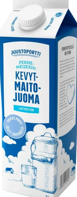 JUUSTOPORTTI KEVYTMAITOJUOMA LAKTON UHT 1L