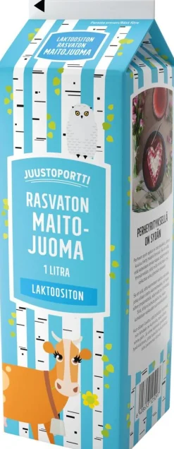 JUUSTOPORTTI LAKTOOSITON MAITOJUOMA RASVATON 1L