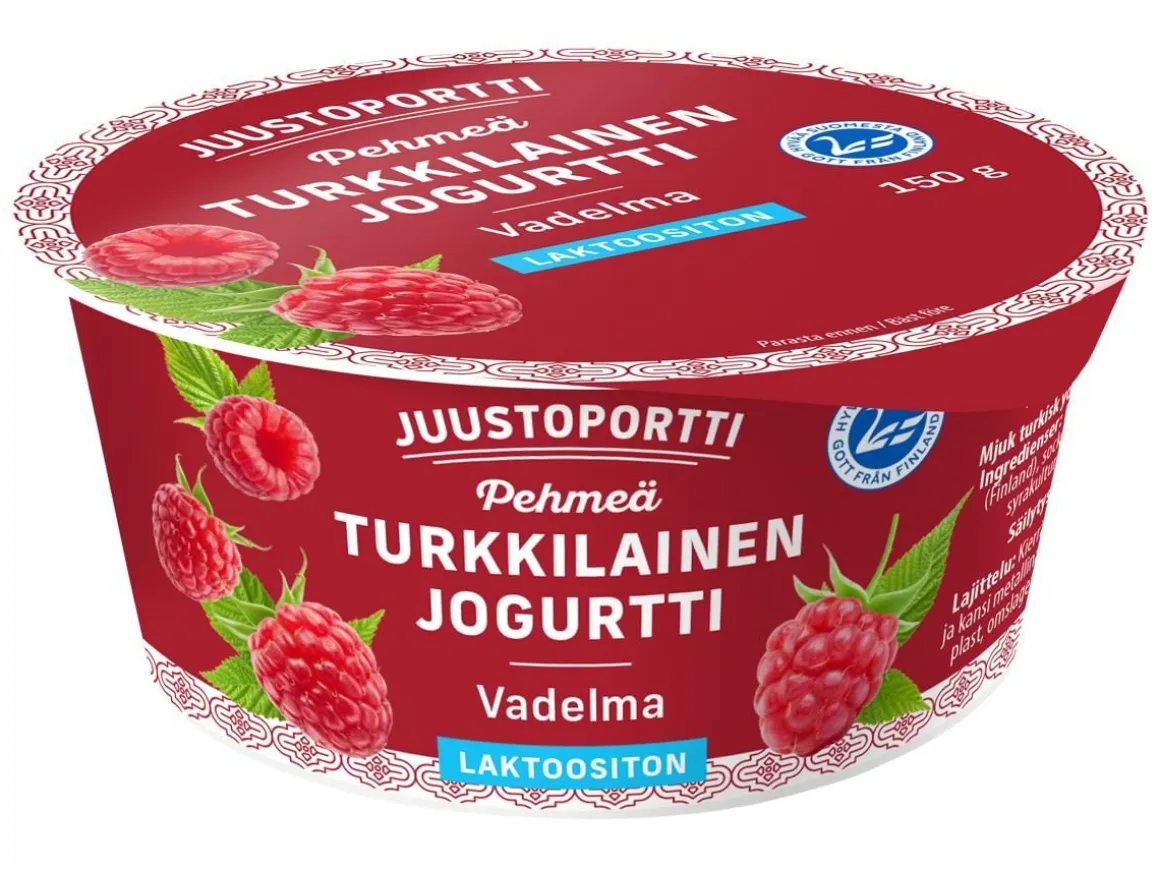 JUUSTOPORTTI TURKKILAINEN JOGURTTI VADELMA LAKTON 150 G