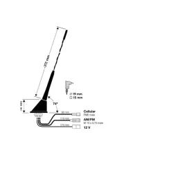 K27 ANTENNI KUMIPATUKKA NIVELELLÄ 41CM