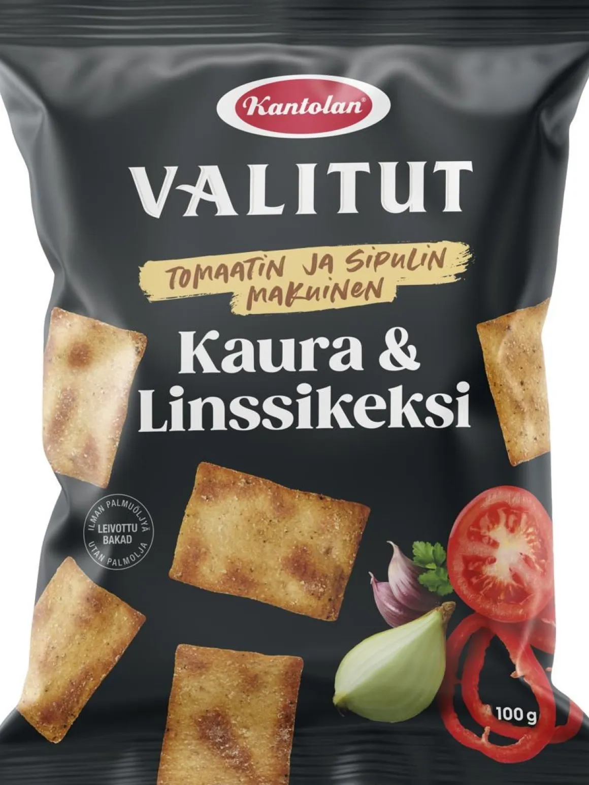 KANTOLAN VALITUT KAURA & LINSSIKEKSI TOMAATTI JA SIPULI 100