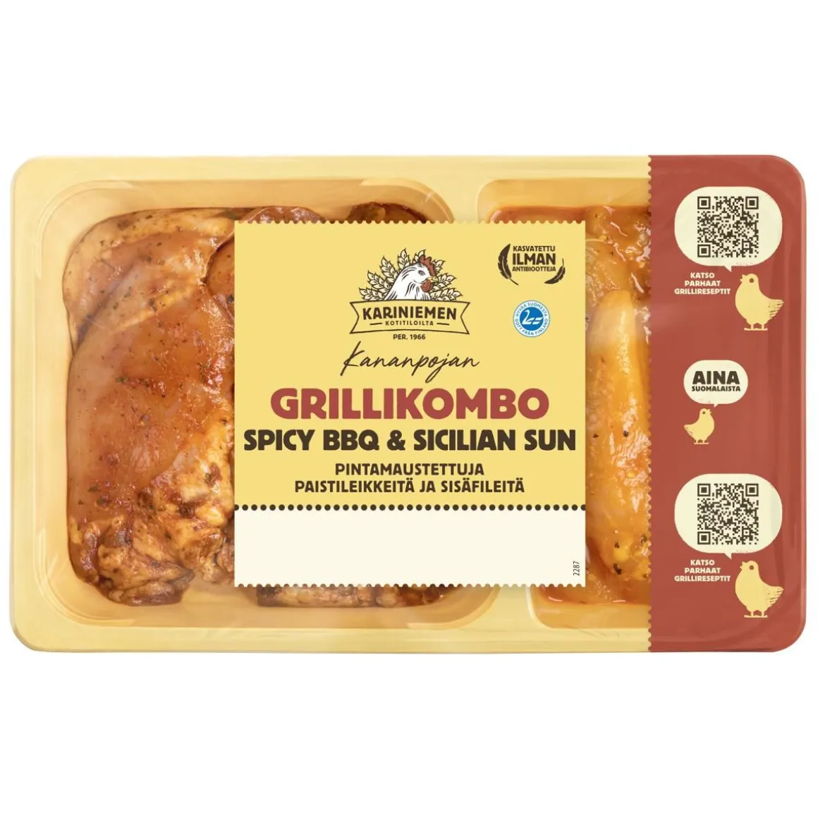 KARINIEMEN KP GRILLIKOMBO SPICY BBQ & SISILIAN SUN 550 G