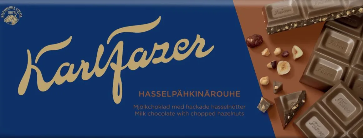 KARL FAZER HASSELPÄHKINÄROUHE SUKLAALEVY 180 G