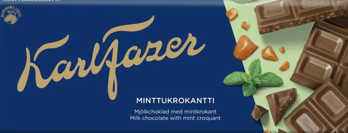KARL FAZER MINTTUKROKANTTI SUKLAALEVY 180 G