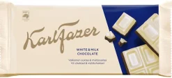 KARL FAZER VALKOINEN SUKLAA & MAITOSUKLAA SUKLAALEVY 131 G