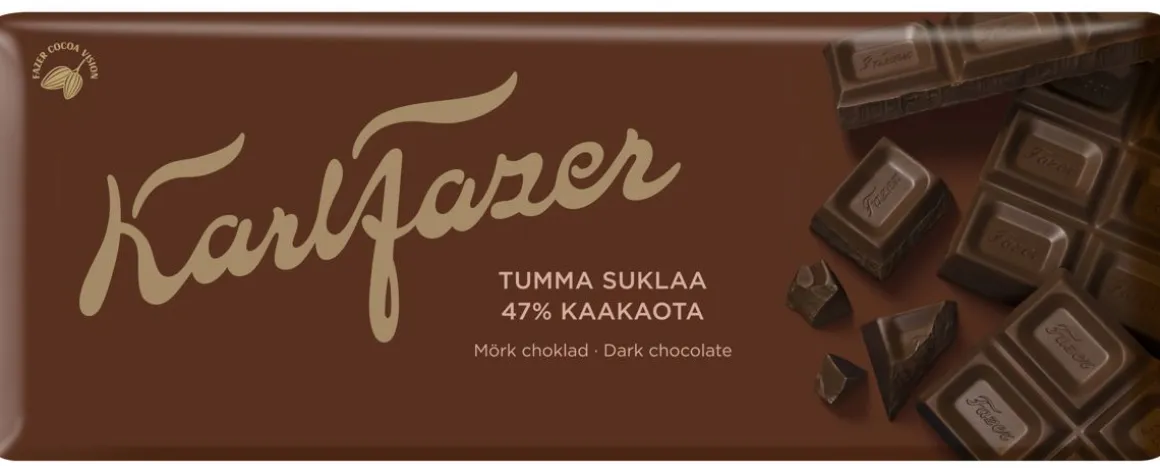 KARL FAZER TUMMA SUKLAALEVY 180 G