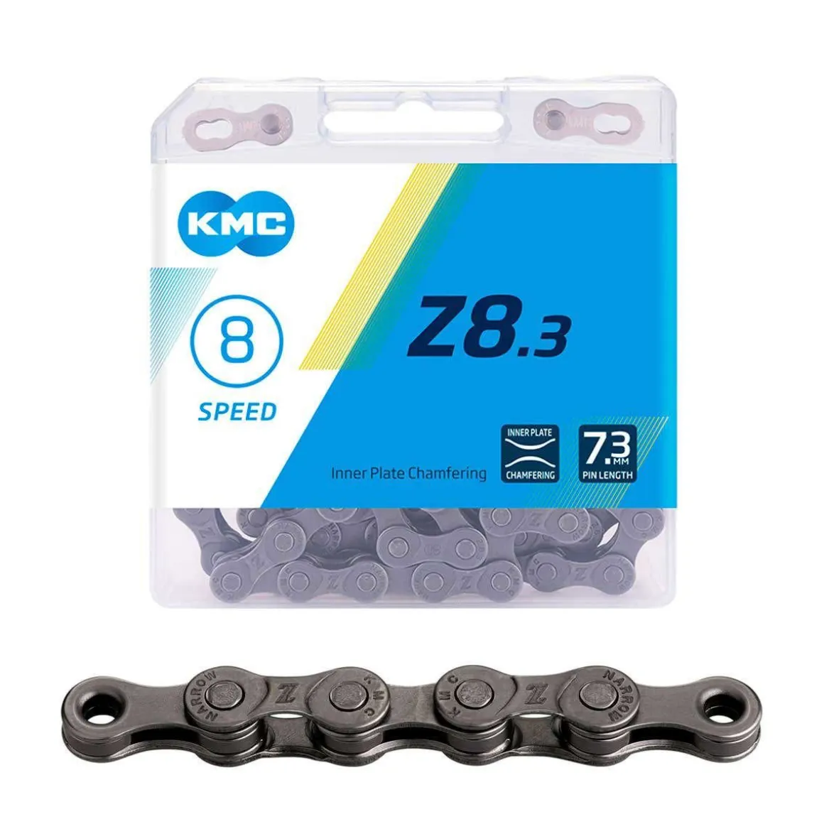 KCM KETJU 6/7/8-V KMC Z8 SILVER/GREY, 1/2 X 3/32", 114L