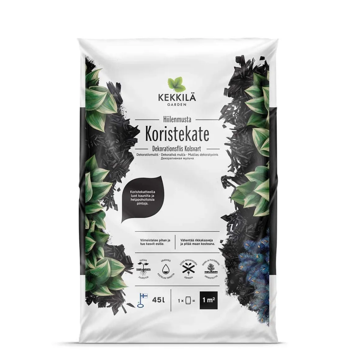 KEKKILÄ KORISTEKATE HIILENMUSTA 45L