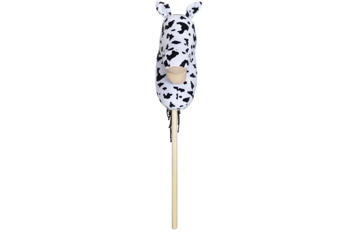 KEPPIHEVONEN 75 CM VALKOINEN MUSTILLA PILKUILLA