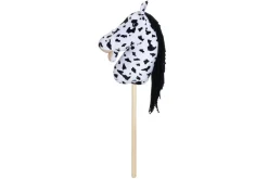 KEPPIHEVONEN 75 CM VALKOINEN MUSTILLA PILKUILLA