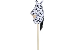KEPPIHEVONEN 75 CM VALKOINEN MUSTILLA PILKUILLA