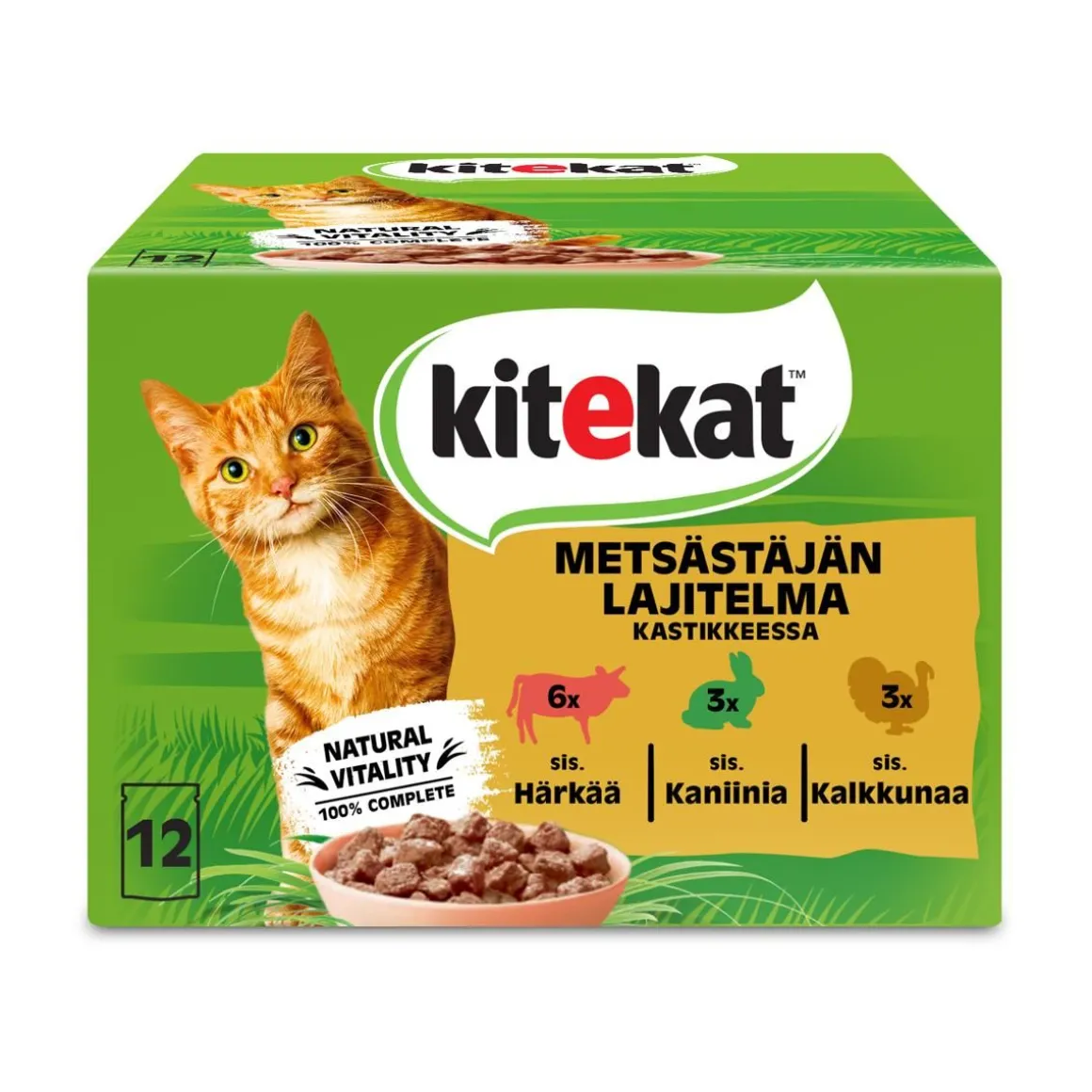 KITEKAT METSÄSTÄJÄN MENU KASTIKELAJITELMA 12*85G 1,02 KG