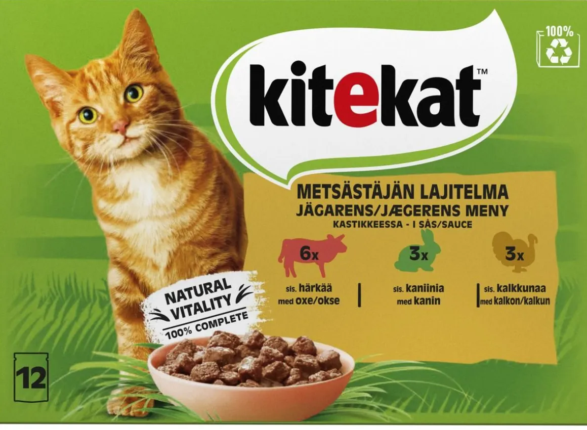 KITEKAT METSÄSTÄJÄN MENU KASTIKELAJITELMA 12*85G 1,02 KG