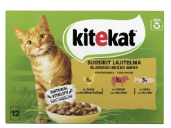 KITEKAT SEIKKAILIJAN SEKOITUS KASTIKELAJITELMA 12*85G 1,02 KG