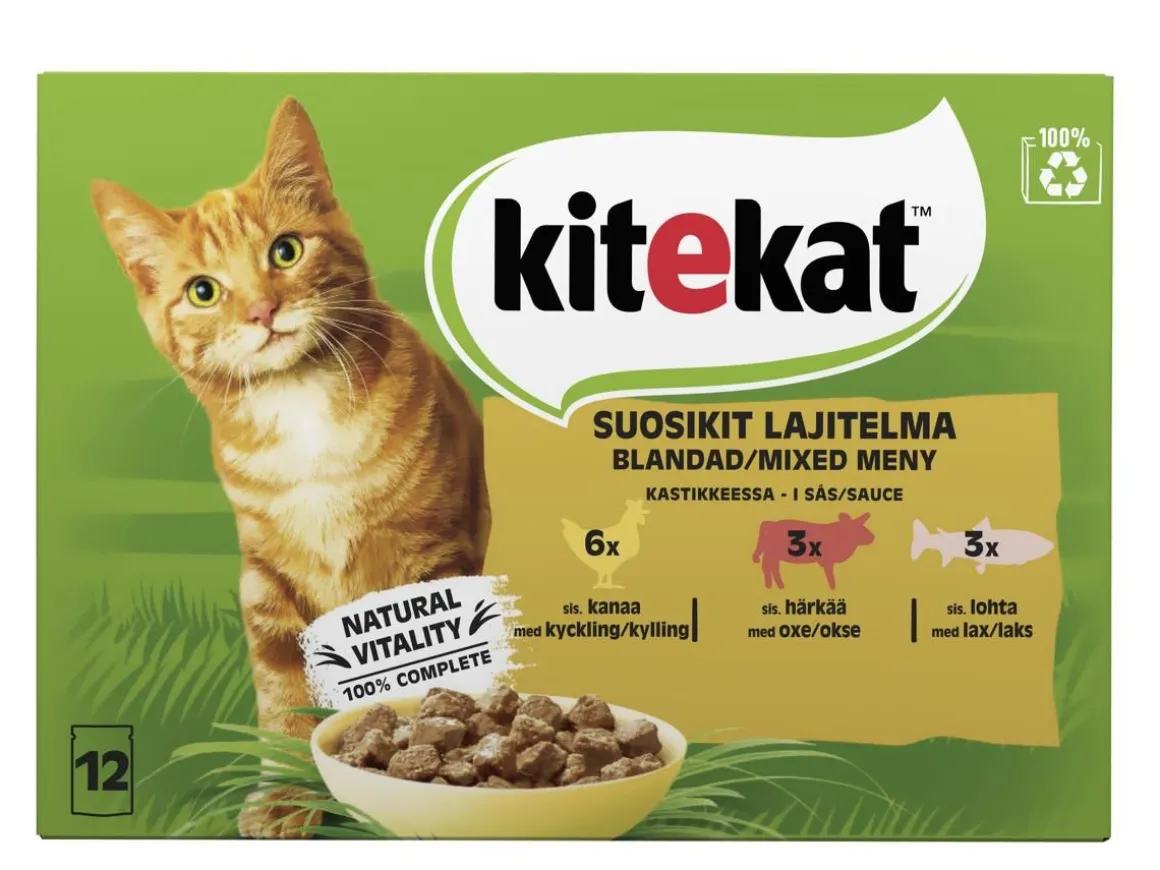 KITEKAT SEIKKAILIJAN SEKOITUS KASTIKELAJITELMA 12*85G 1,02 KG