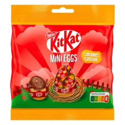 KITKAT MINISUKLAAMUNAT CHUNKY CARAMEL PÄÄSIÄISPUSSI 90 G