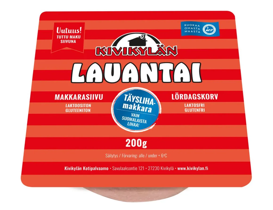 KIVIKYLÄN LAUANTAI MAKKARASIIVU 200 G