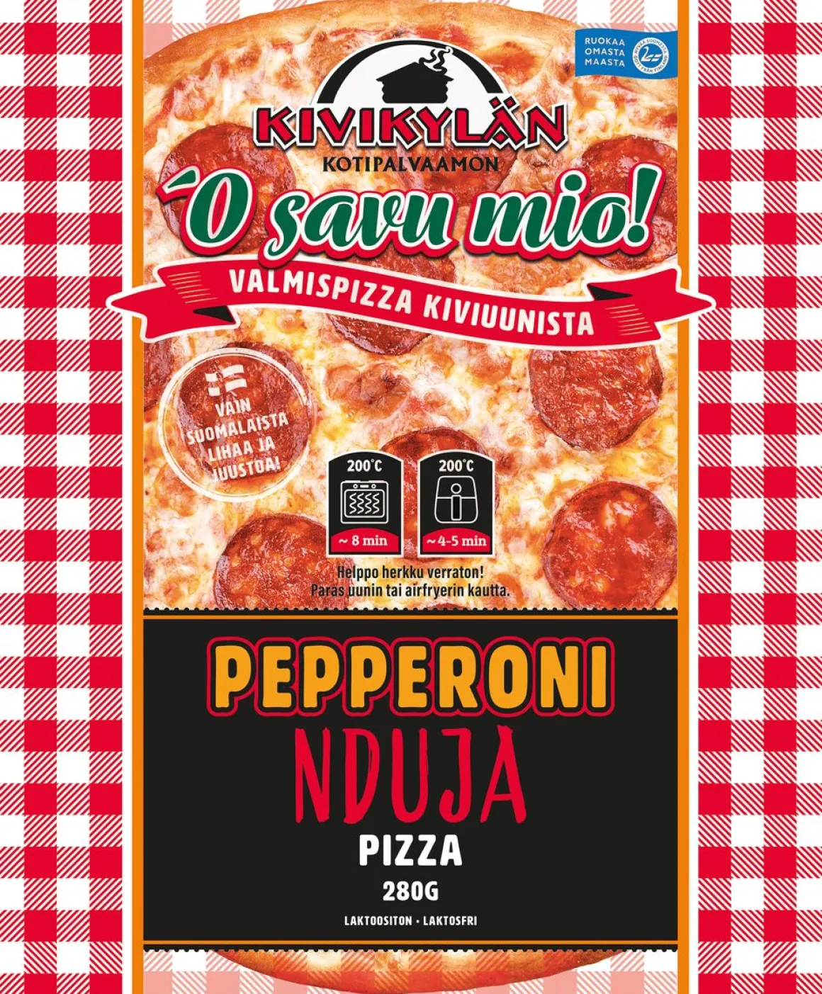 KIVIKYLÄN PEPPERONI-NJUDAPIZZA 280 G