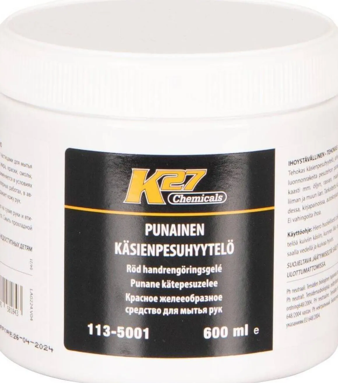 K27 KÄSIENPESUHYYTELÖ 600 ML