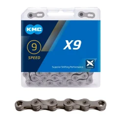 KMC KETJU 9-V KMC X9 GREY, 1/2 X 11/128", 114L
