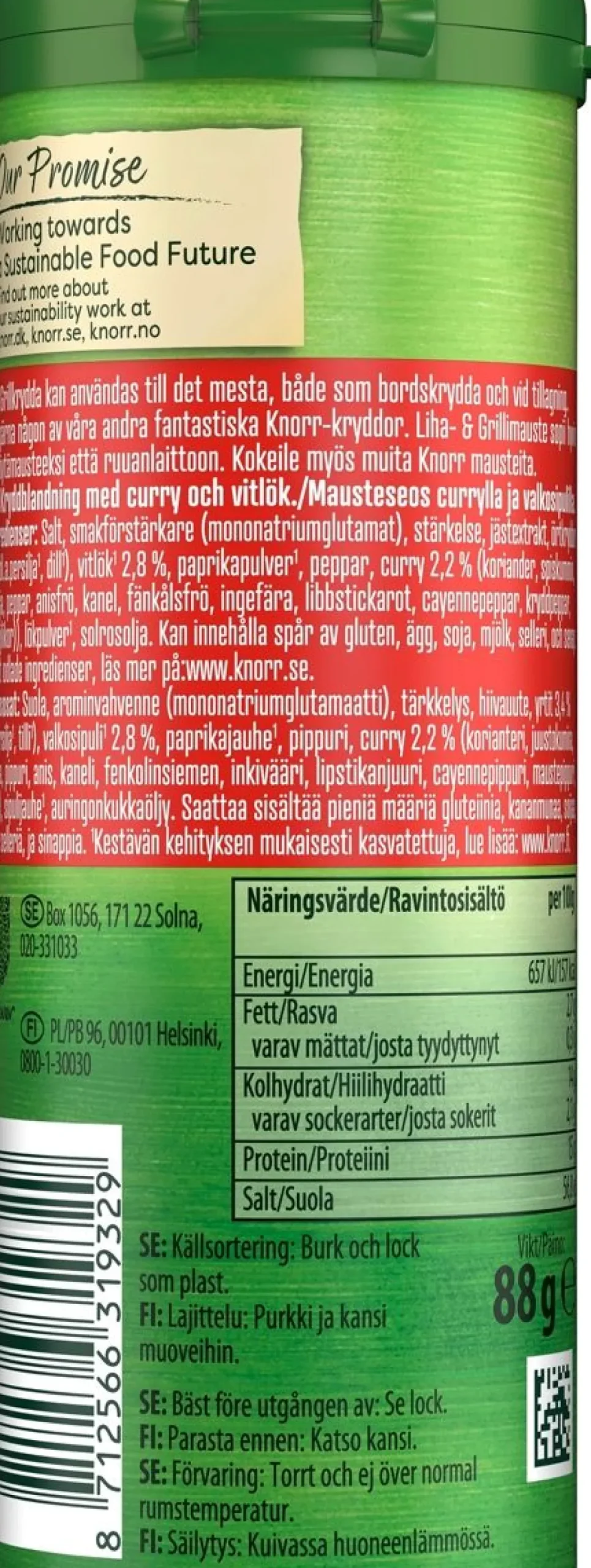 KNORR LIHA- JA GRILLAUSMAUSTESEOS SIROTIN 88 G
