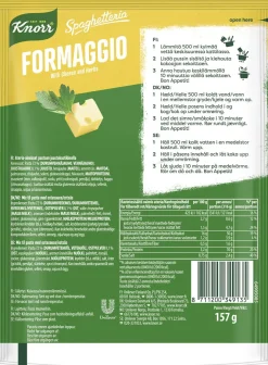 KNORR SPAGHETTERIA FORMAGGIO 157 G