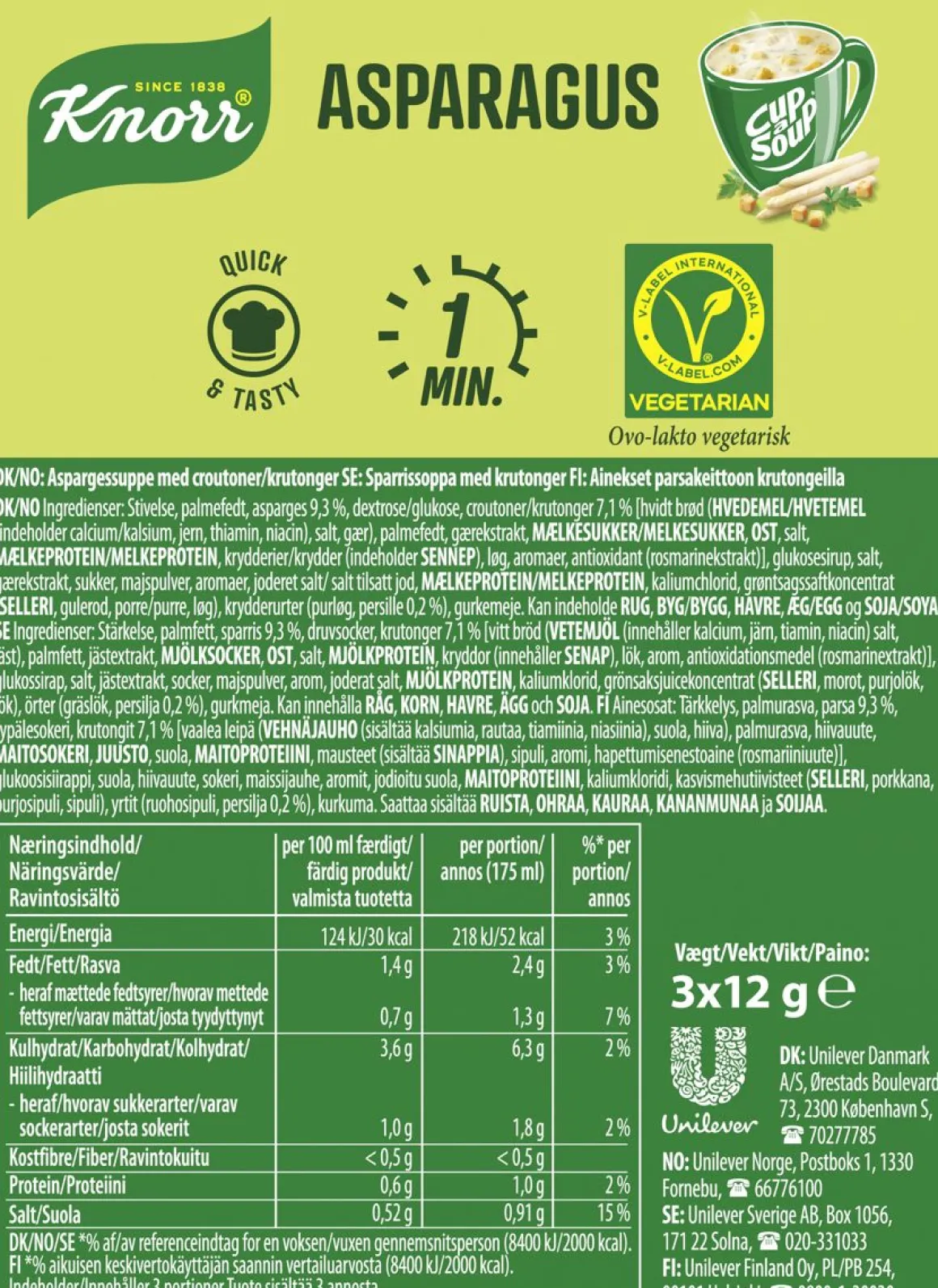 KNORR CUP A SOUP PARSA KEITTO 36 G