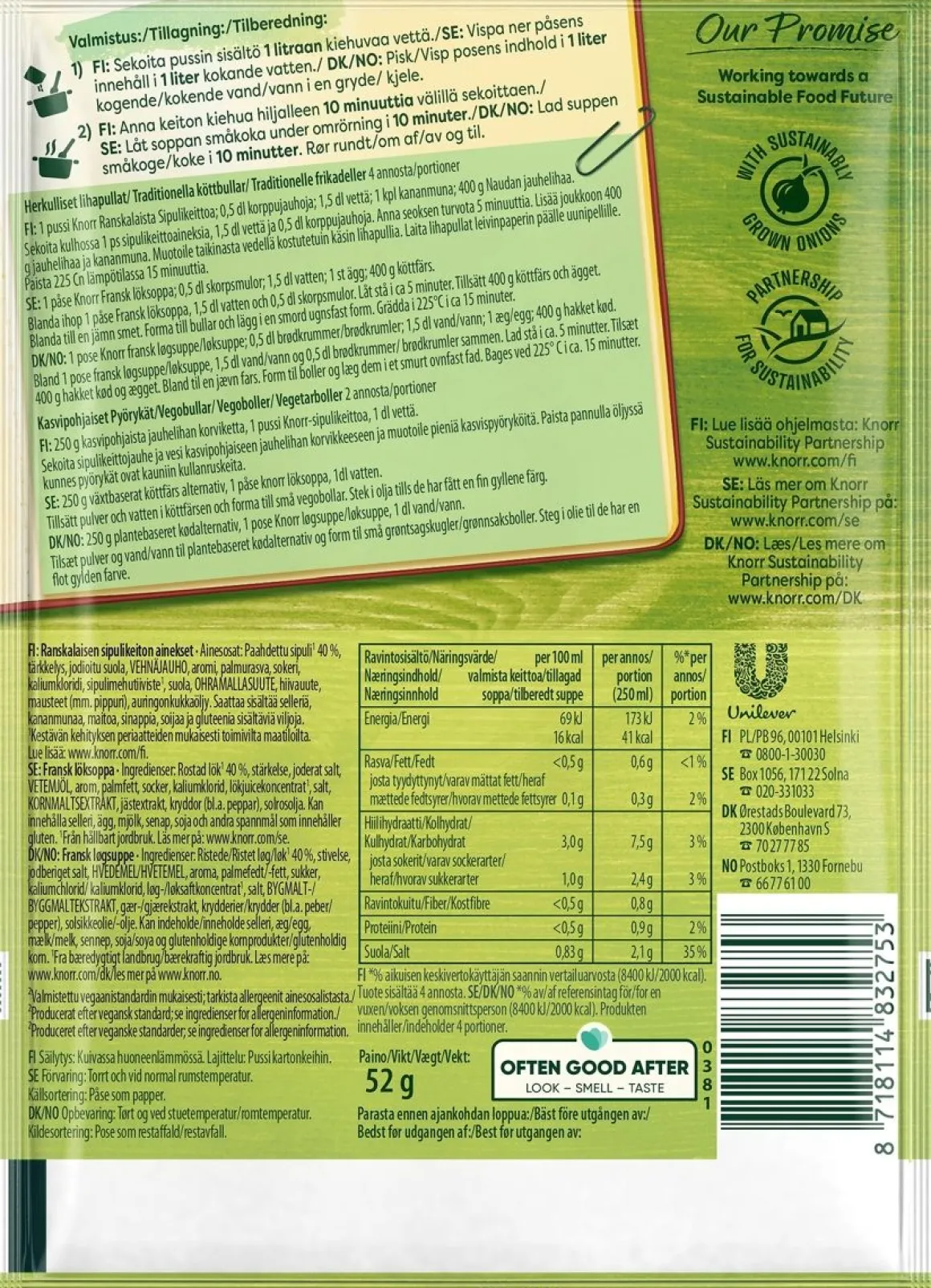 KNORR RANSKALAINEN SIPULIKEITTO 52 G