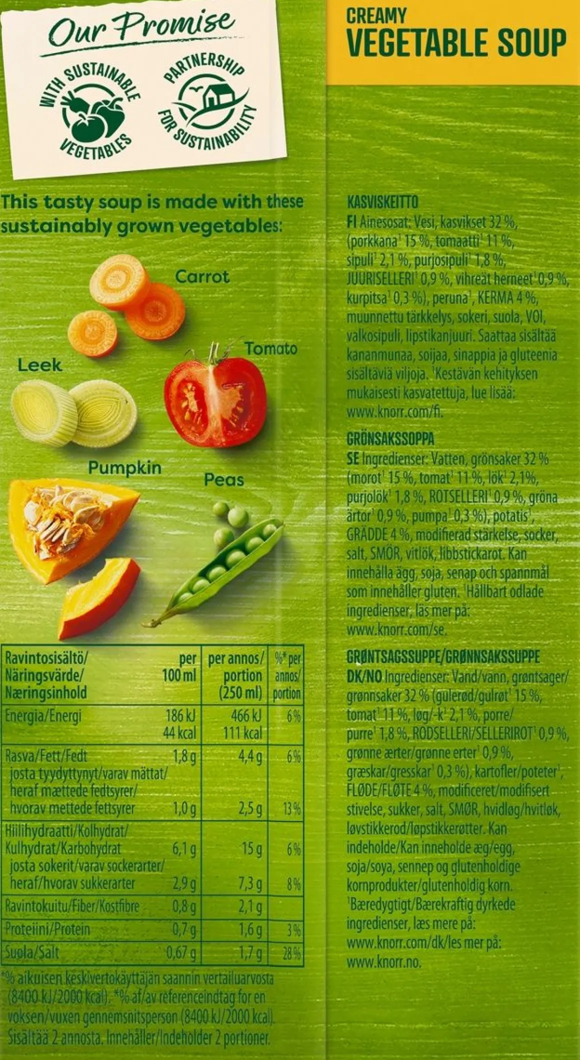 KNORR TÄYTELÄINEN KASVISSOSEKEITTO 500 ML